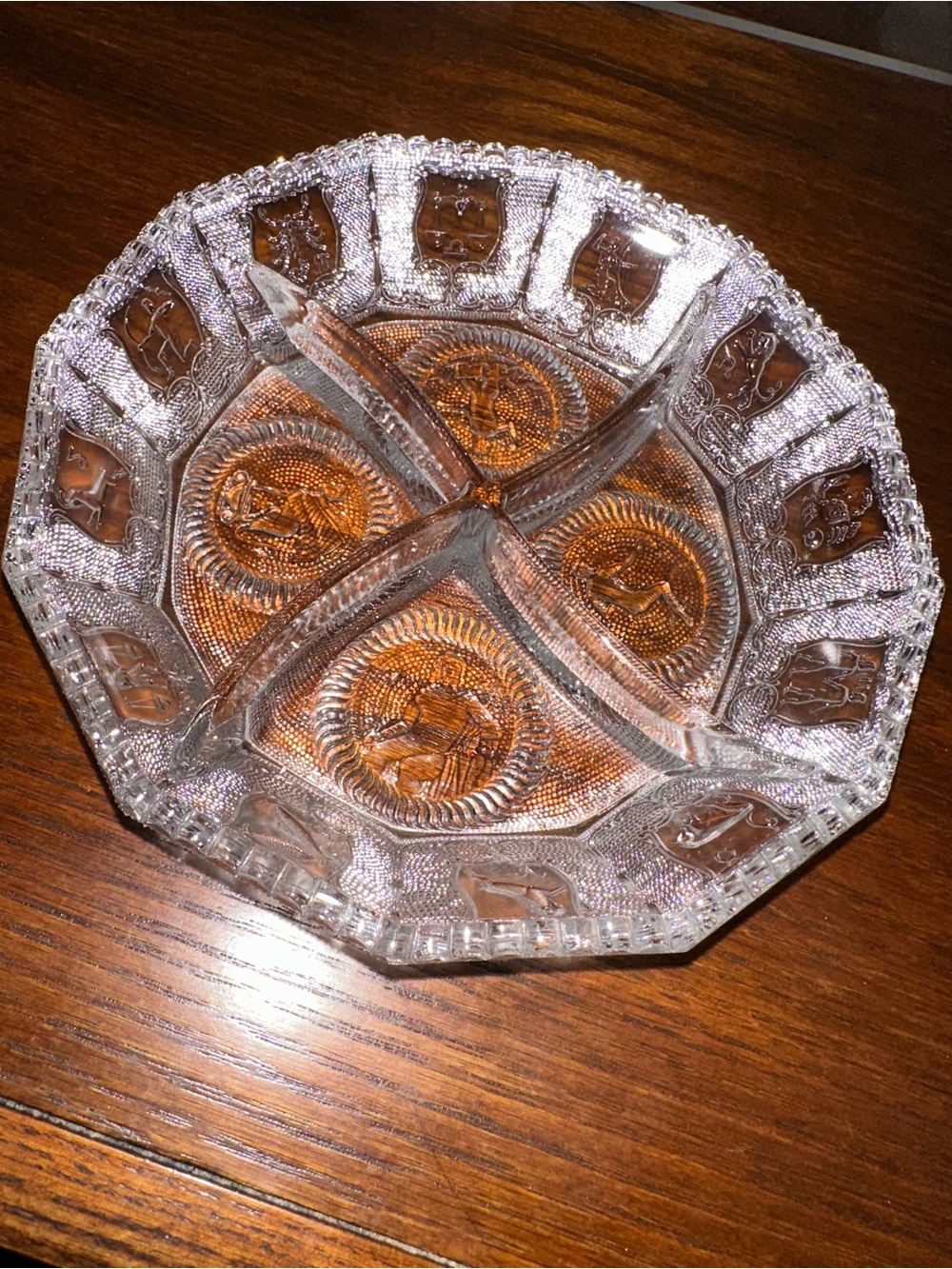 Imperial glass - Zodiac and The Four elements Dish